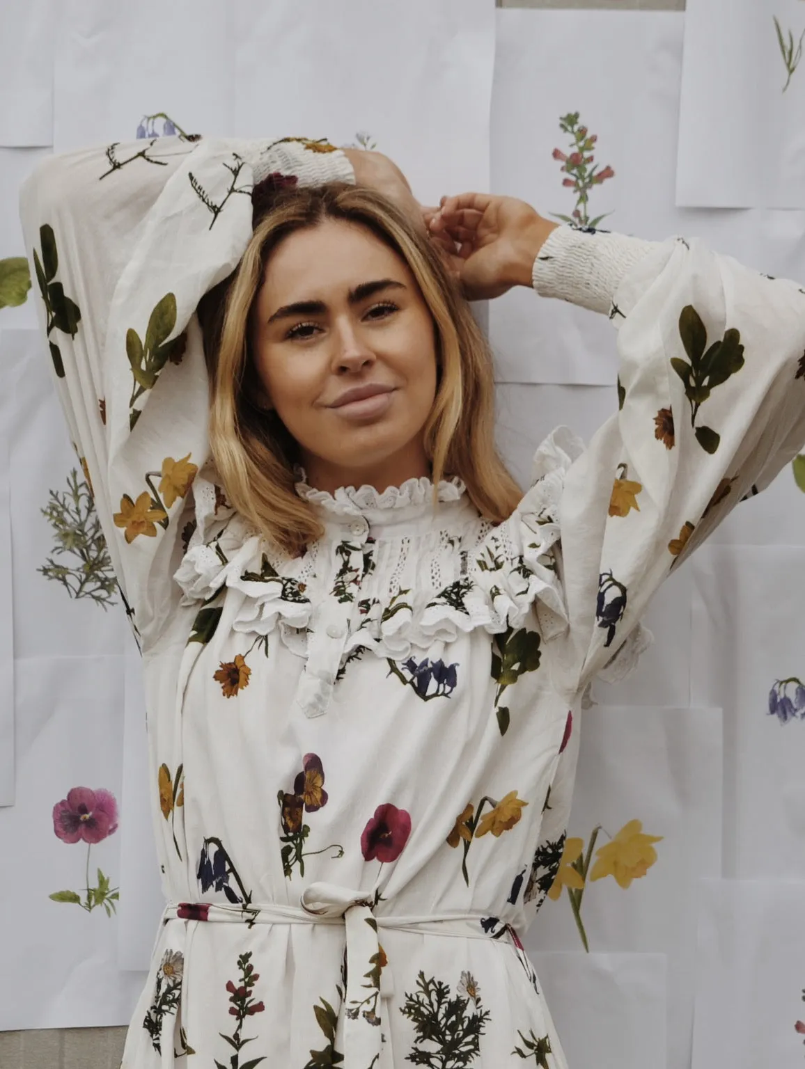 100% RECYCLED COTTON - CLOTHILDE DRESS GARDEN BOTANIC