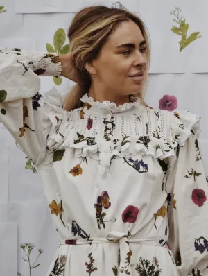 100% RECYCLED COTTON - CLOTHILDE DRESS GARDEN BOTANIC