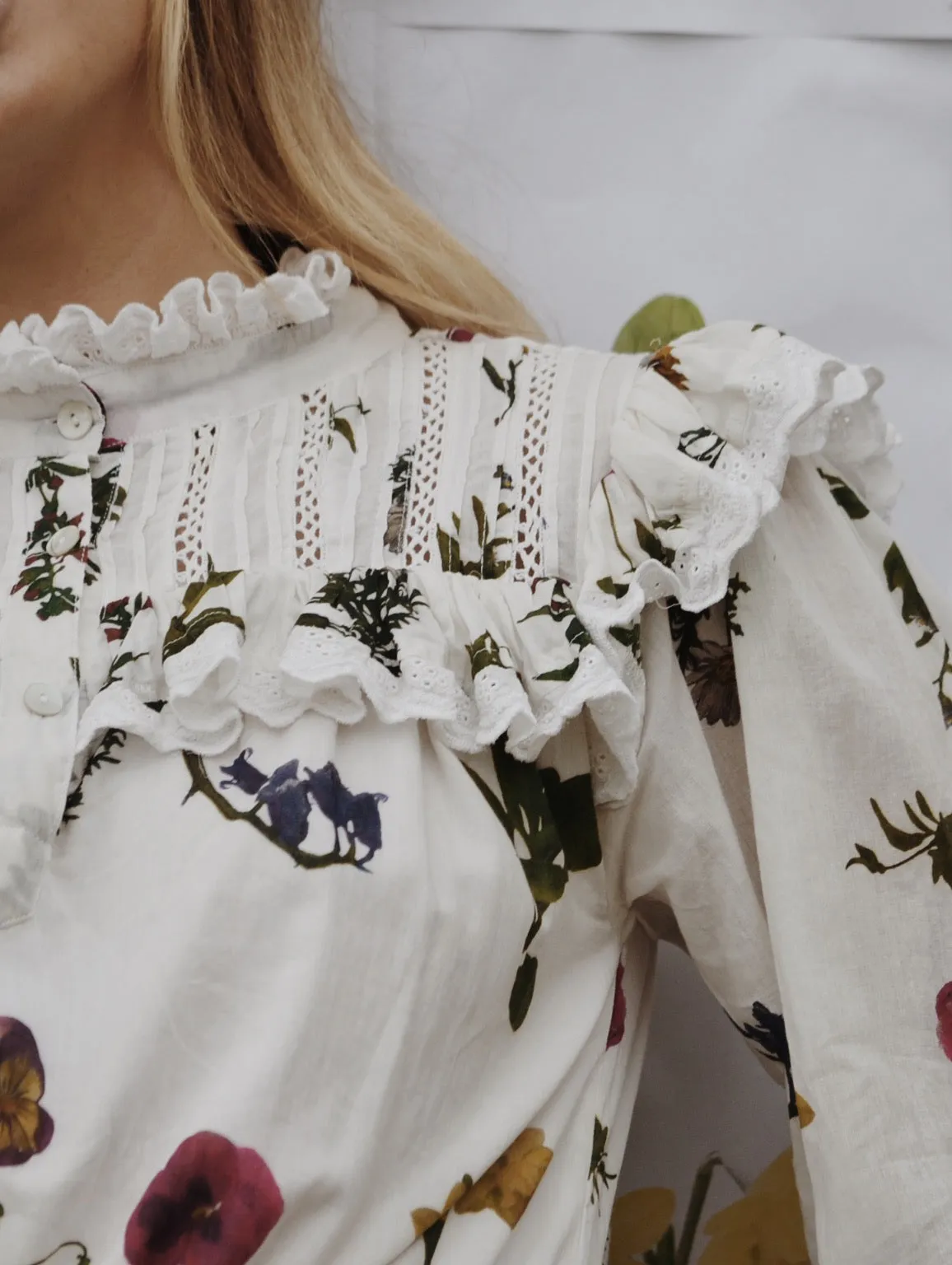 100% RECYCLED COTTON - CLOTHILDE DRESS GARDEN BOTANIC