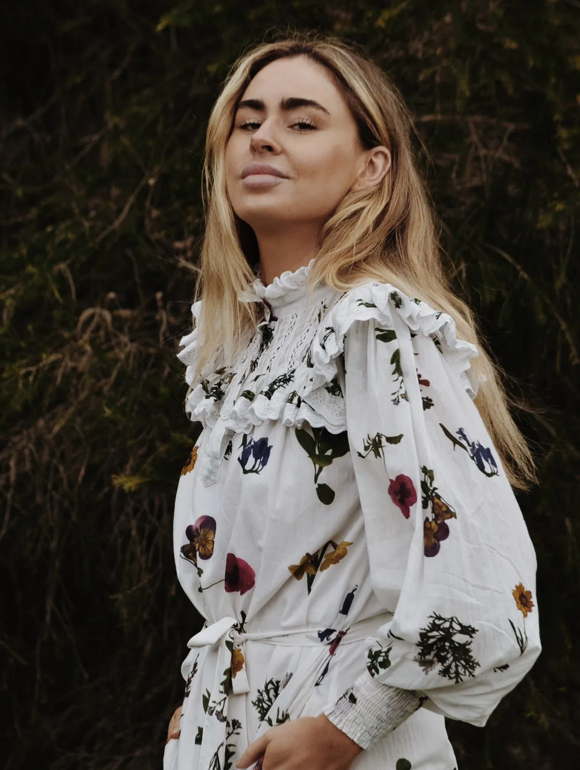 100% RECYCLED COTTON - CLOTHILDE DRESS GARDEN BOTANIC