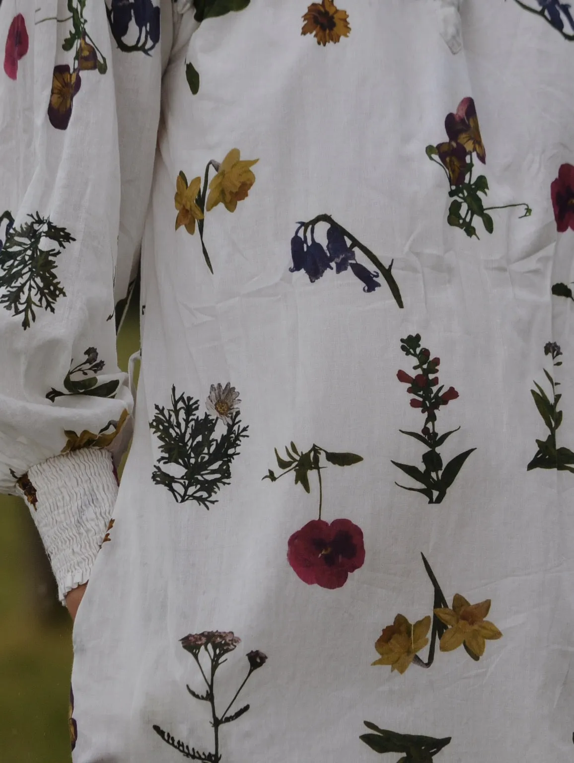 100% RECYCLED COTTON - CLOTHILDE DRESS GARDEN BOTANIC