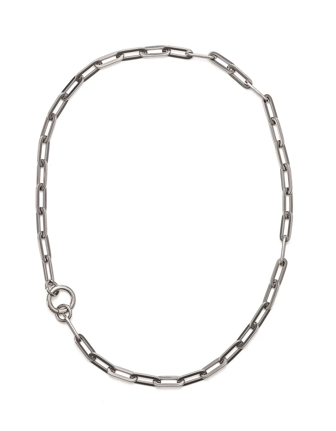 5th Symphony Big Chain Necklace - Silver