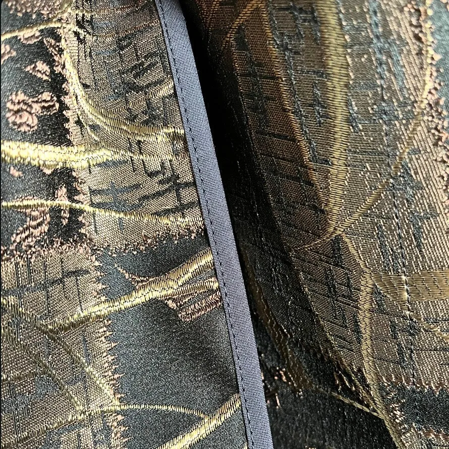 Abbey Swing Coat - Golden bronze jacquard