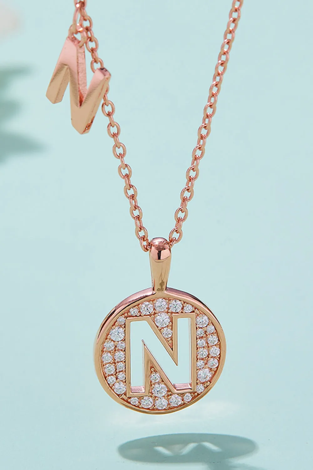 Adored Moissanite K to T Pendant Necklace