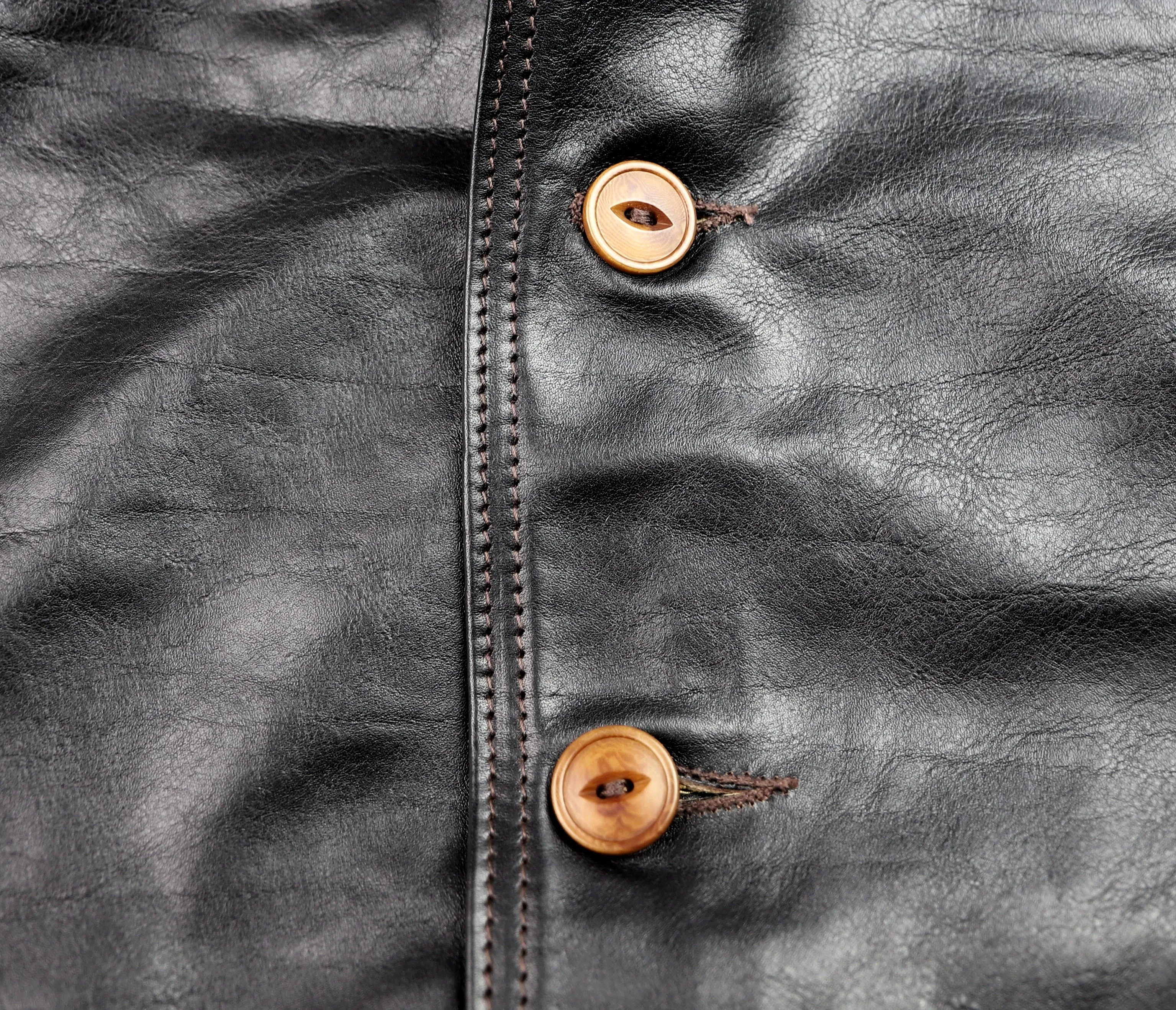 Aero A-1 Military Flight Jacket, size 44, Blackened Brown Vicenza Horsehide