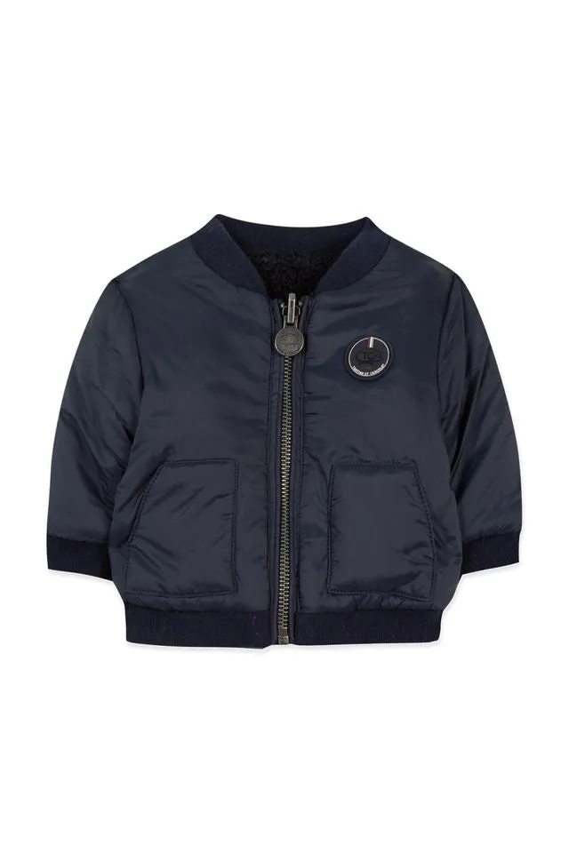 BABY GLOBE TROTTEUR REVERSIBLE JACKET BLOUSON1 - Marine