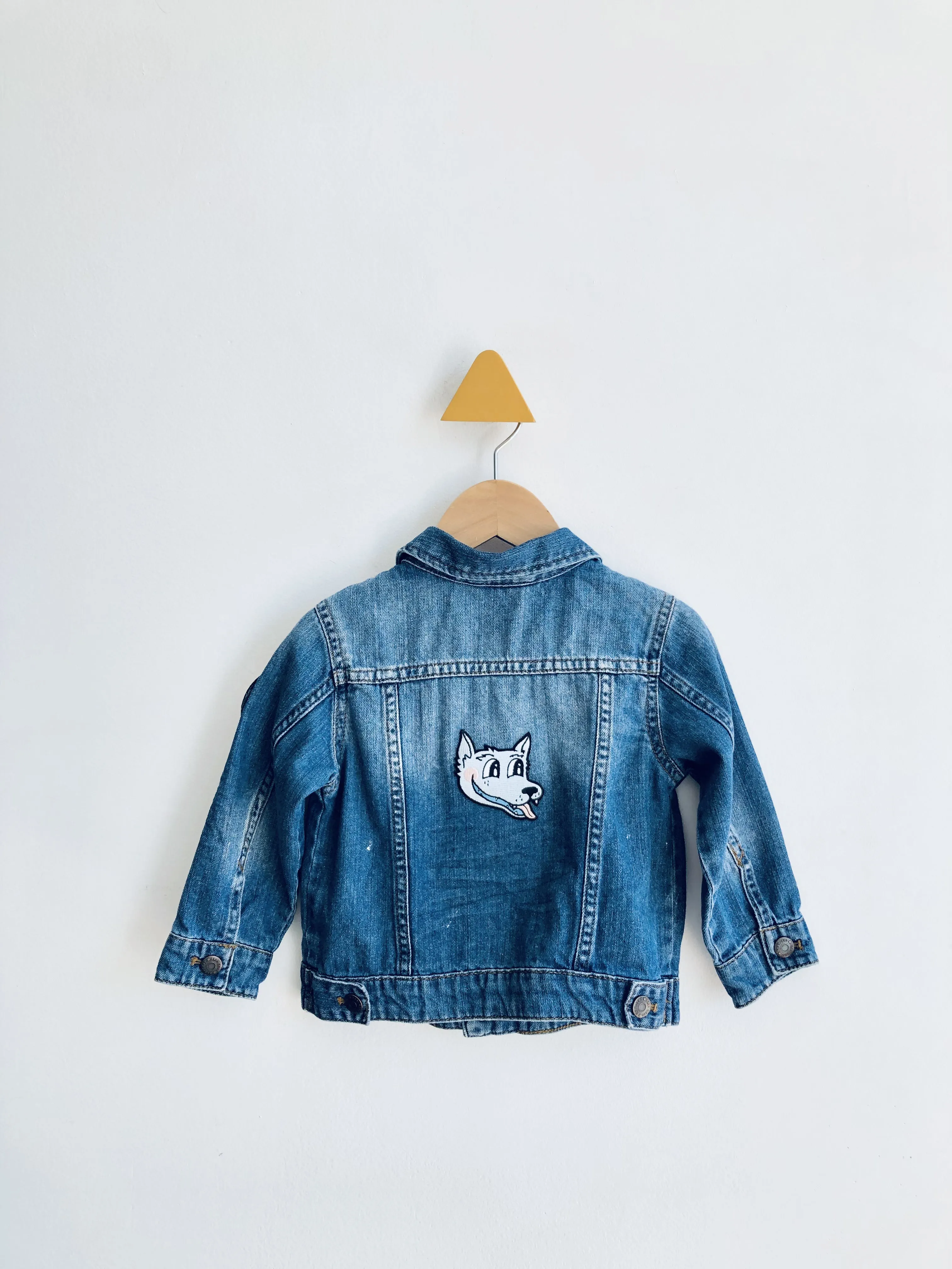 Baseball Wolf Patched Jacket (small white mark on back) // 12-18M