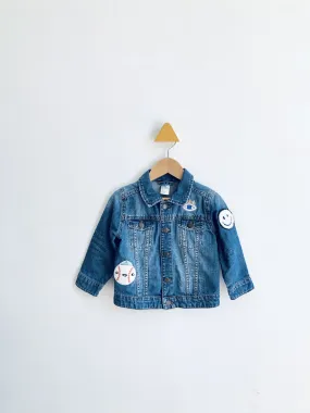 Baseball Wolf Patched Jacket (small white mark on back) // 12-18M