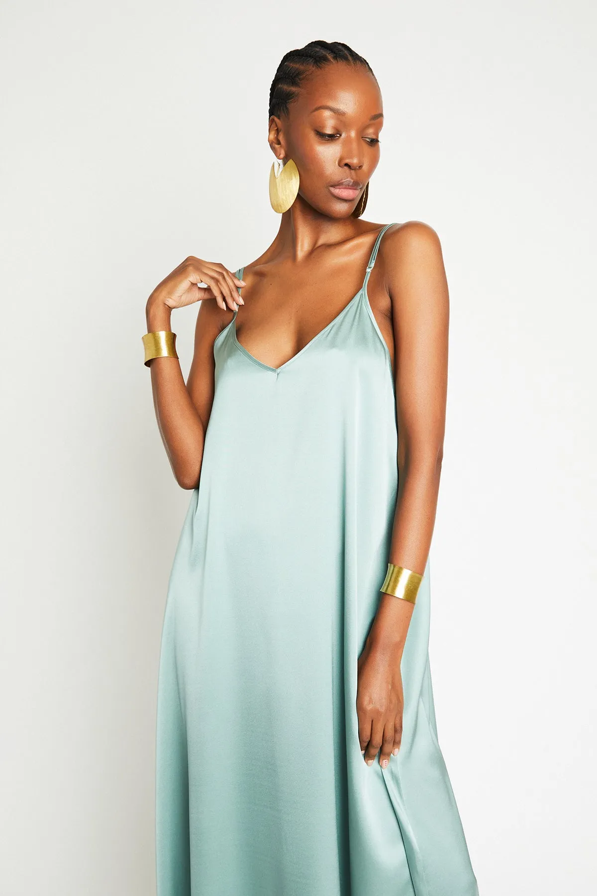   Beryll Julie Silk Maxi Dress | Mint