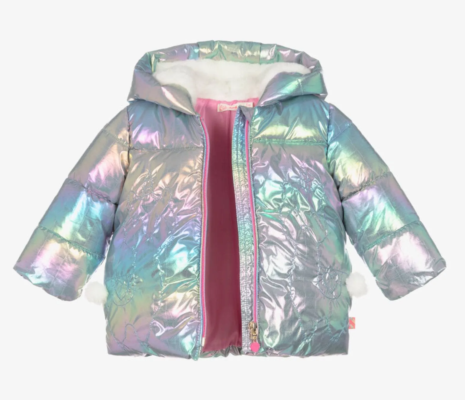 Billieblush Girls Iridescent Puffer Coat