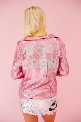 BOO CREW PINK SEQUIN JACKET