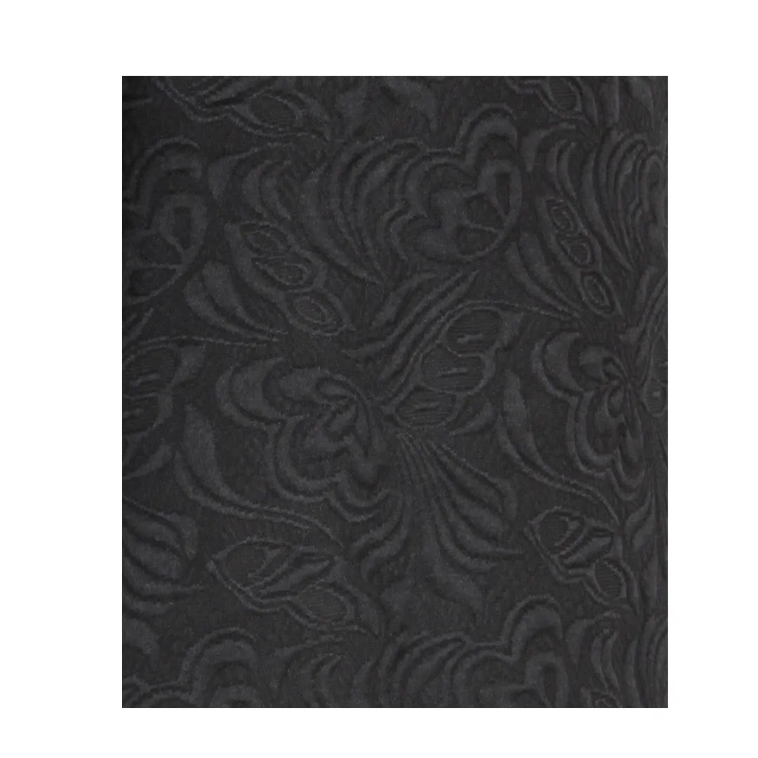 Brocade Floral Dress Coat Black