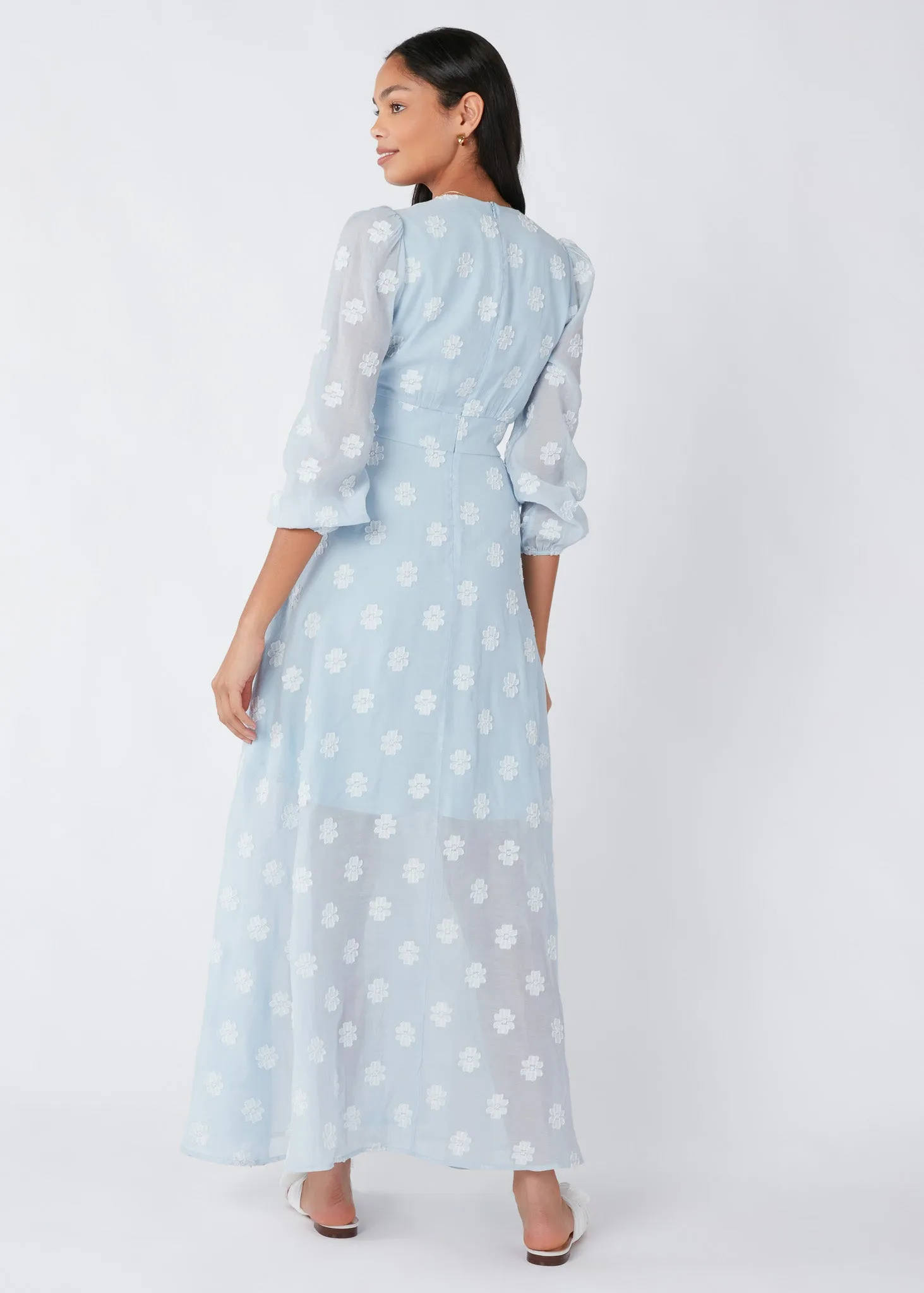 Brooke Gown Blue Daisy Voile
