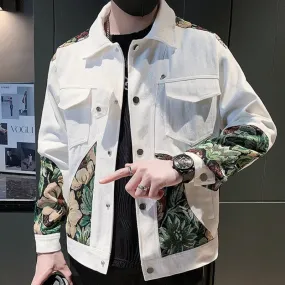 Casual Patterned Patchwork Jacket