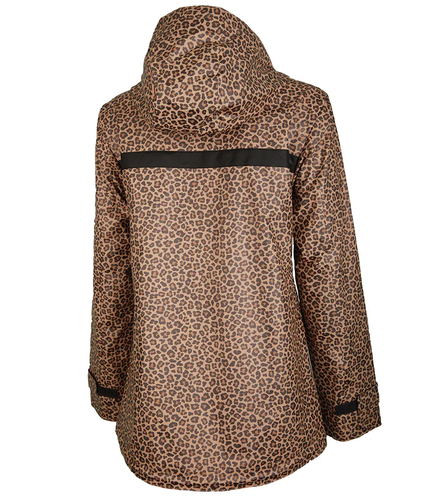 Charles River New Englander Rain Jacket, Leopard