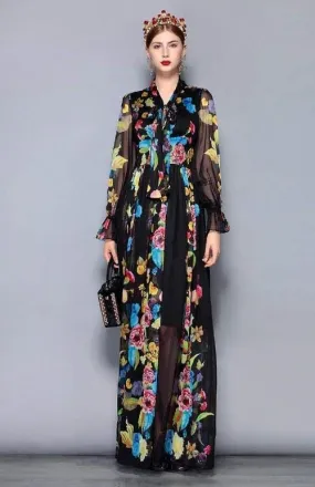 Chiffon Runway Maxi Dress