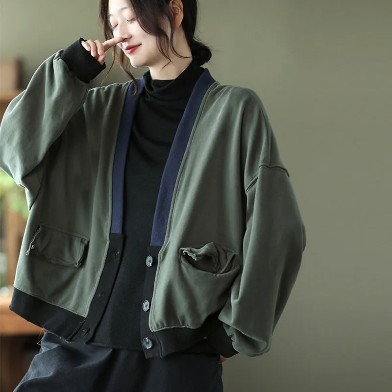 Cotton Women Winter Coats, Long Sleeve Ladies Coat, Loose Spring Coat