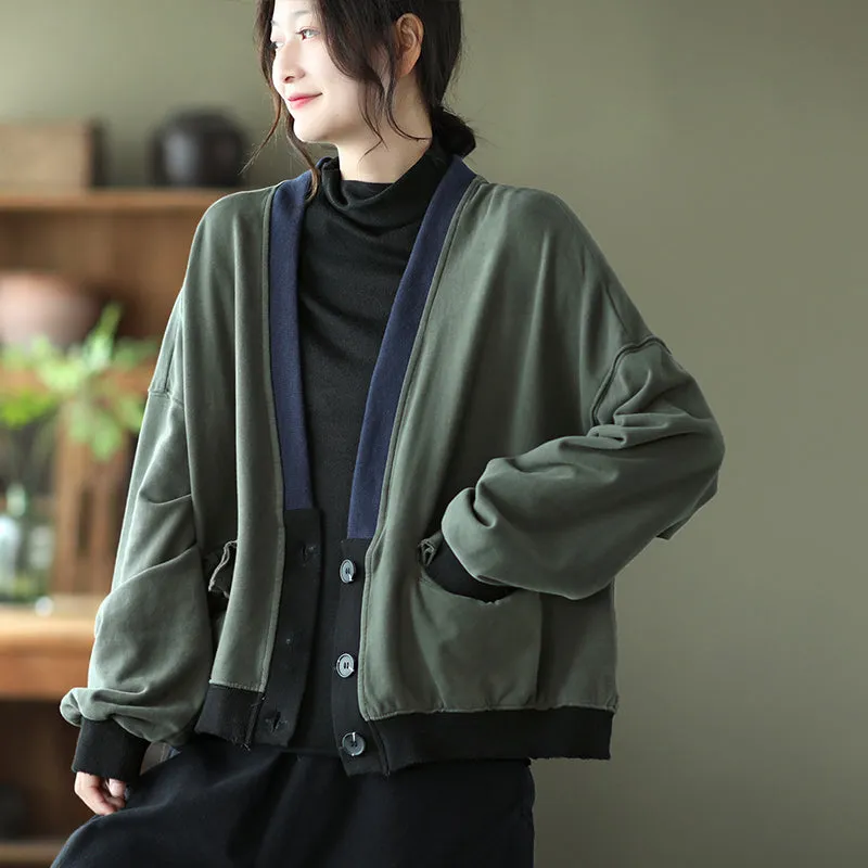 Cotton Women Winter Coats, Long Sleeve Ladies Coat, Loose Spring Coat