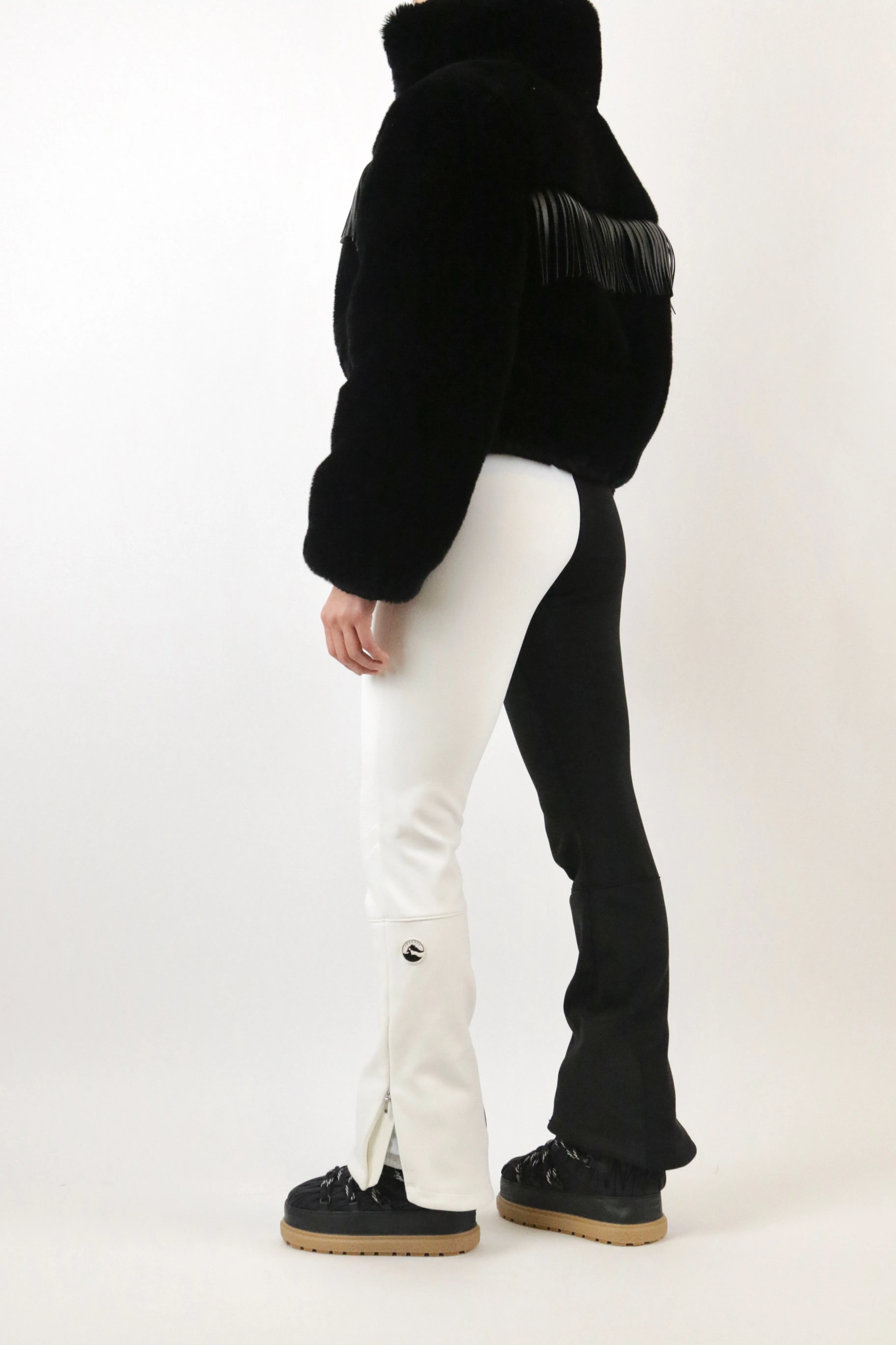 Cowboy Fringed Faux Fur Ski Jacket