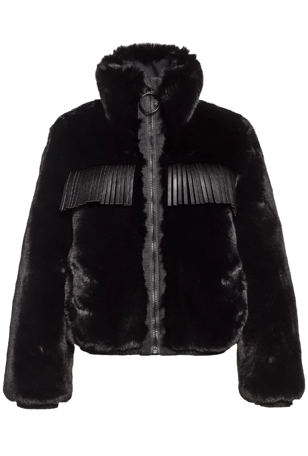 Cowboy Fringed Faux Fur Ski Jacket