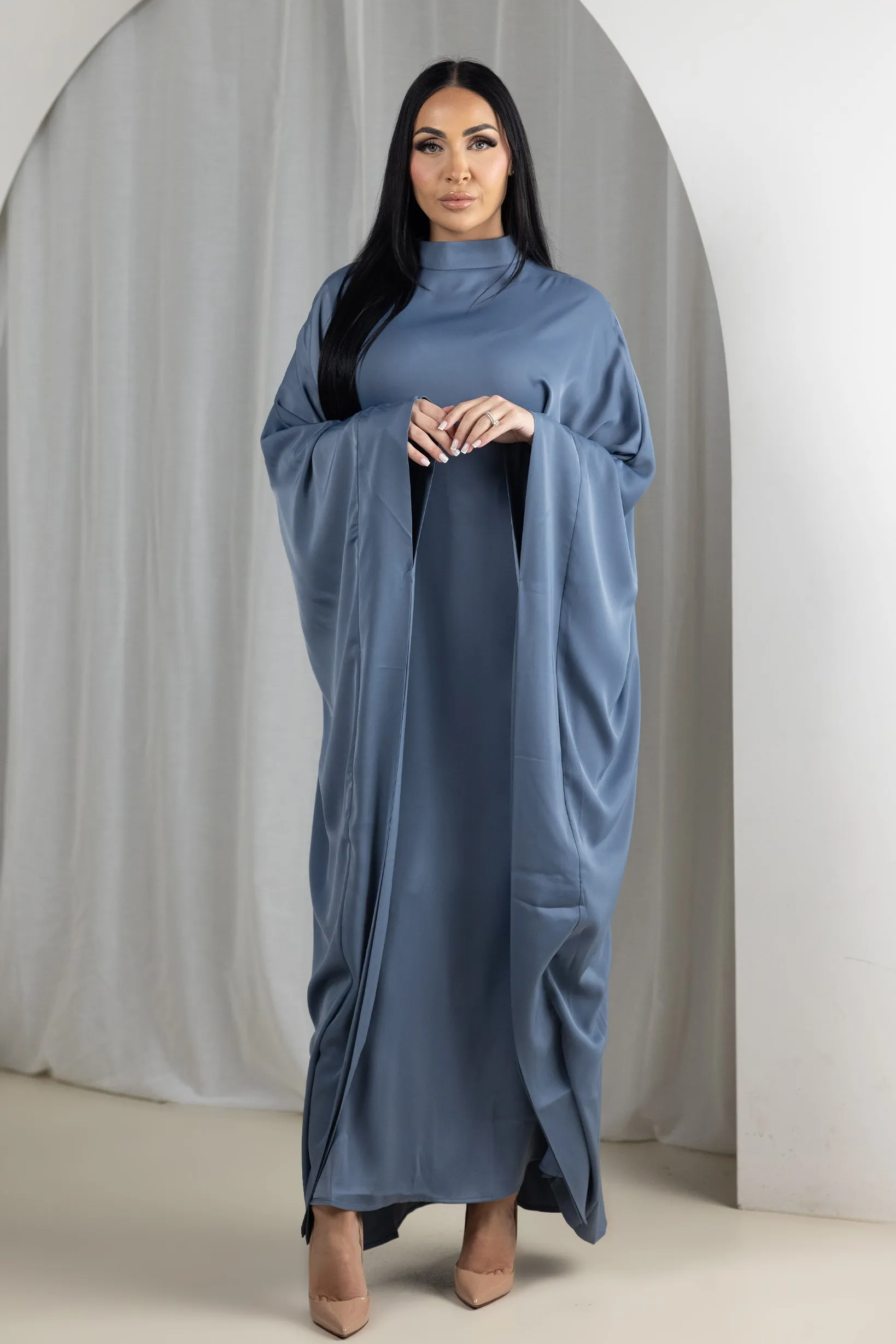 Eminent Satin Tie Back Kaftan