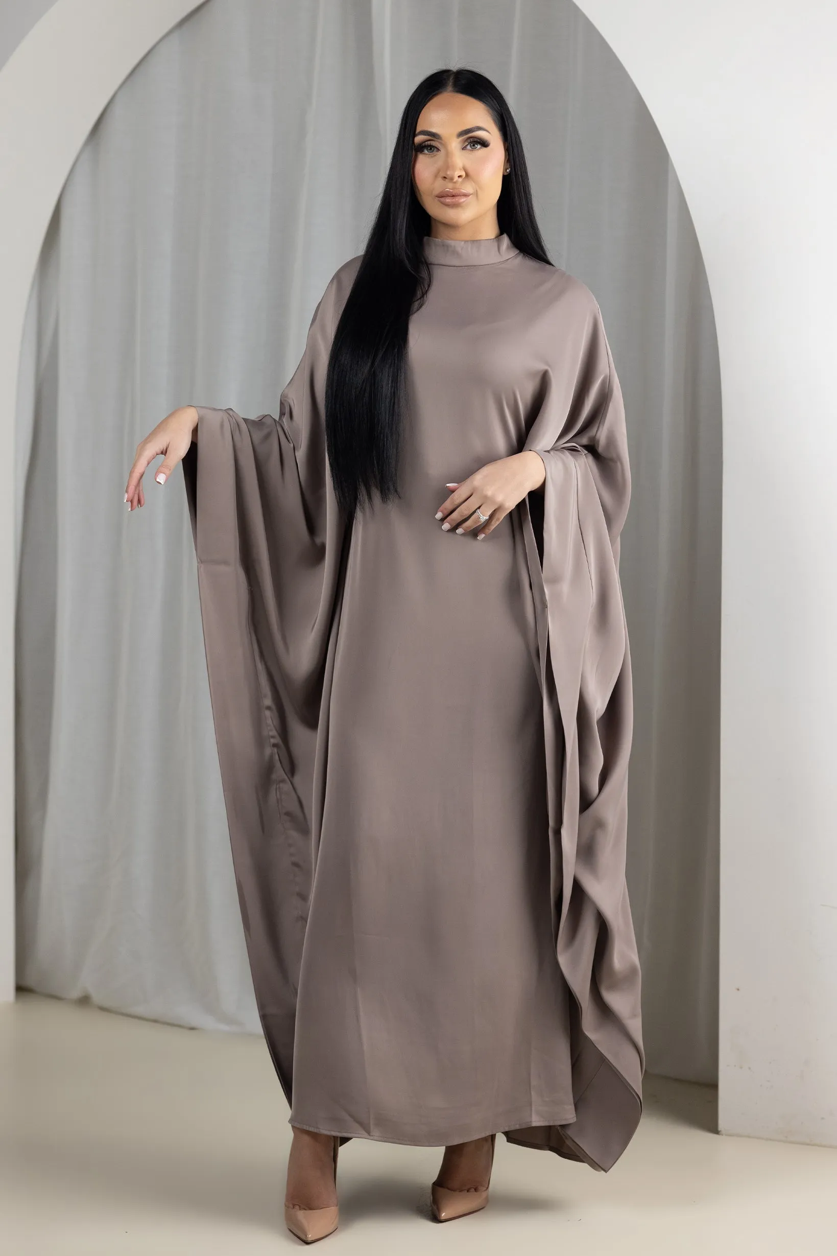 Eminent Satin Tie Back Kaftan