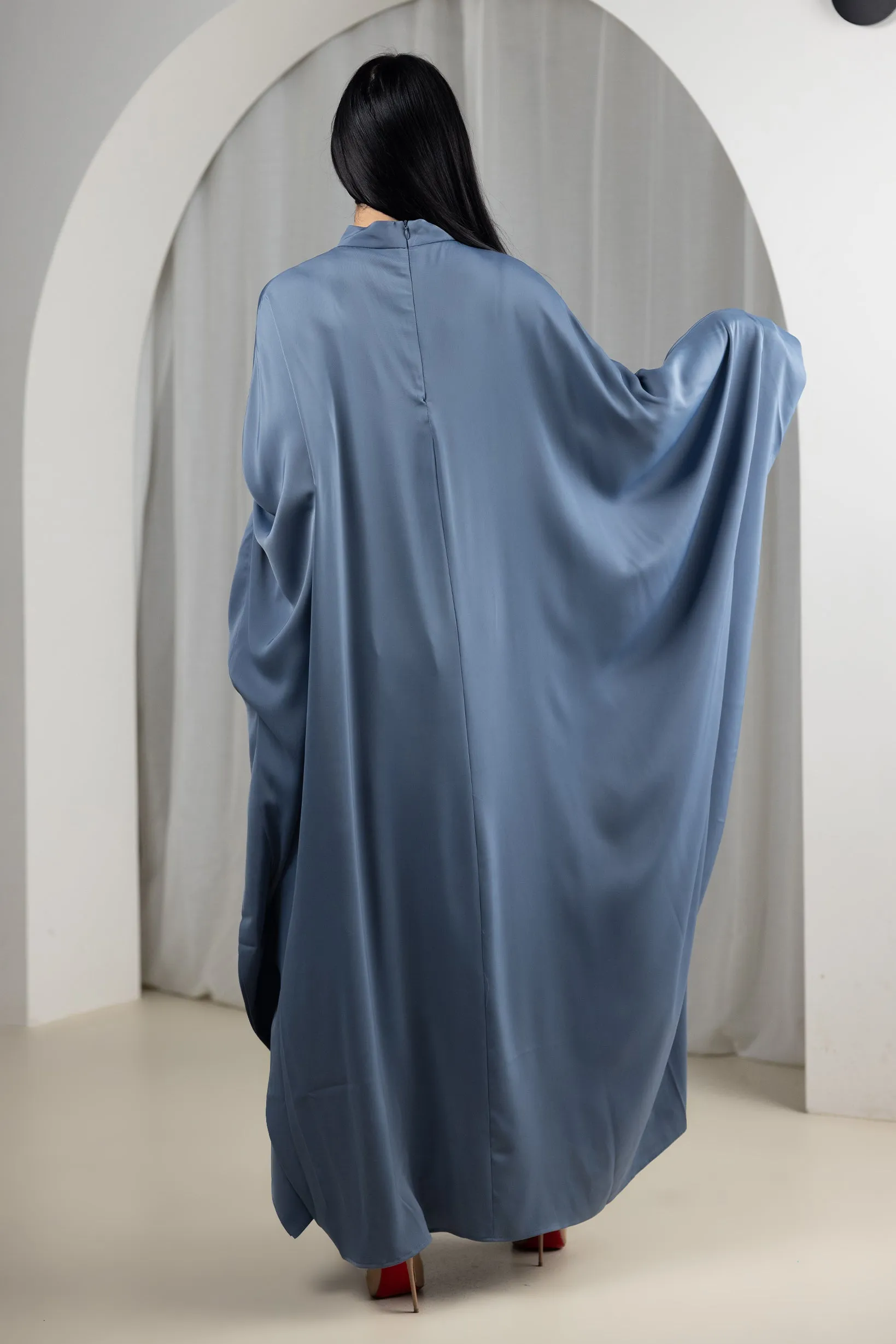 Eminent Satin Tie Back Kaftan