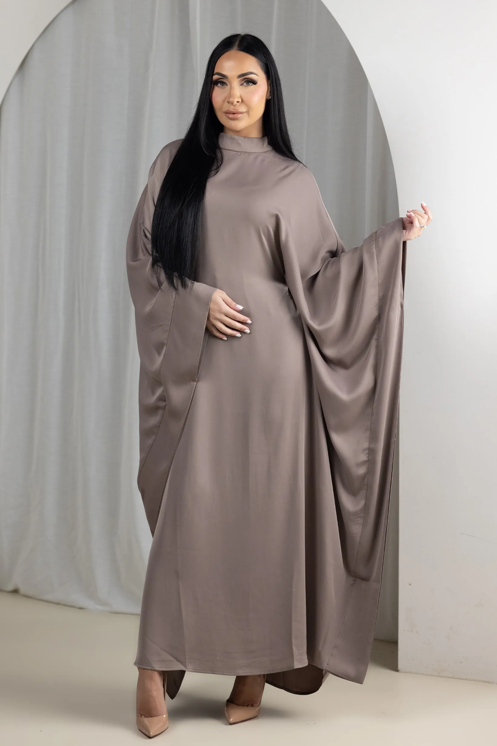 Eminent Satin Tie Back Kaftan