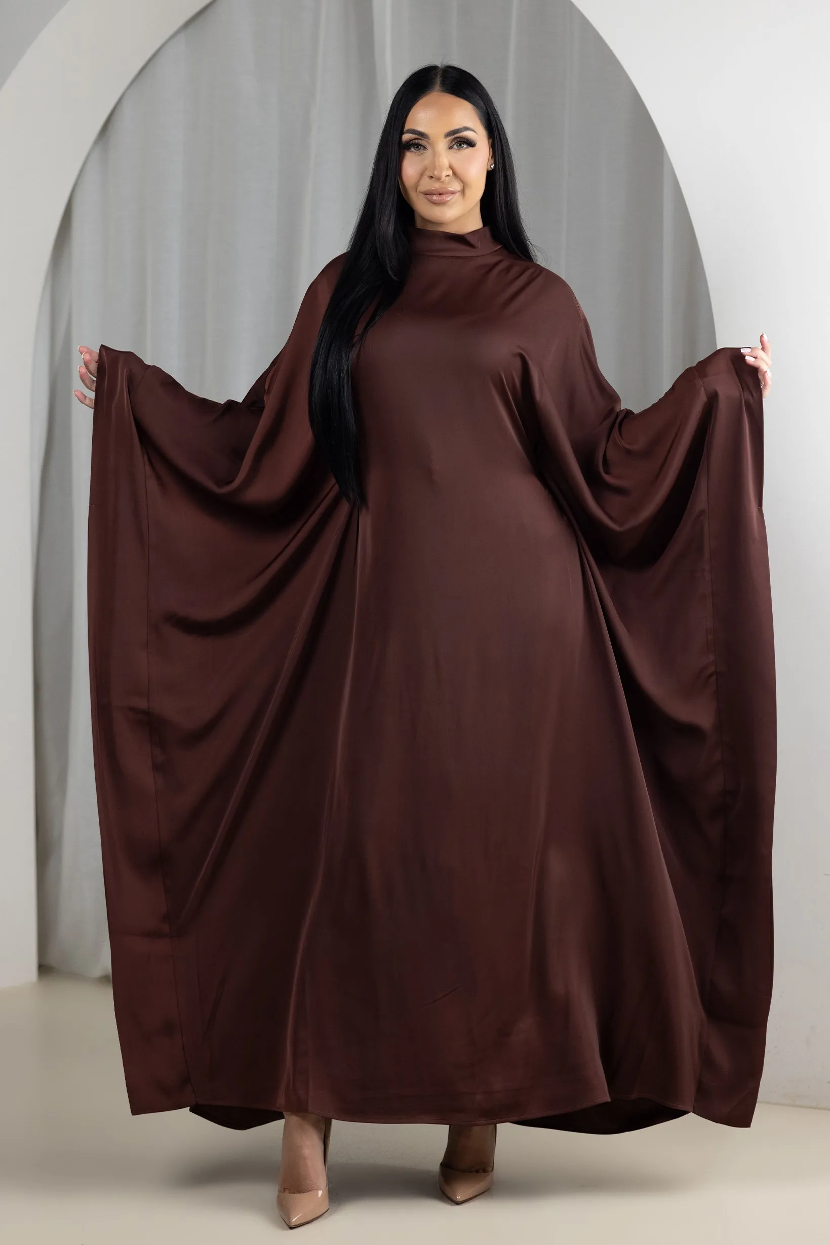 Eminent Satin Tie Back Kaftan