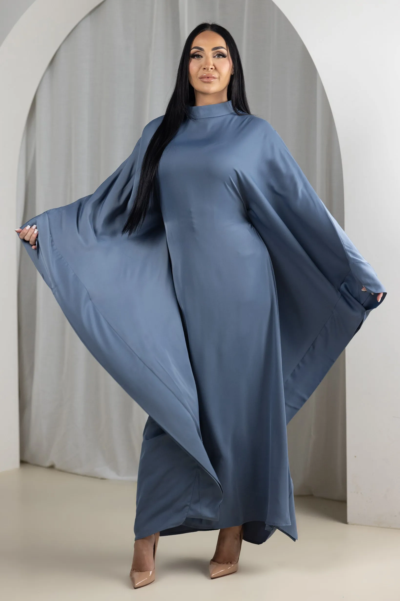 Eminent Satin Tie Back Kaftan