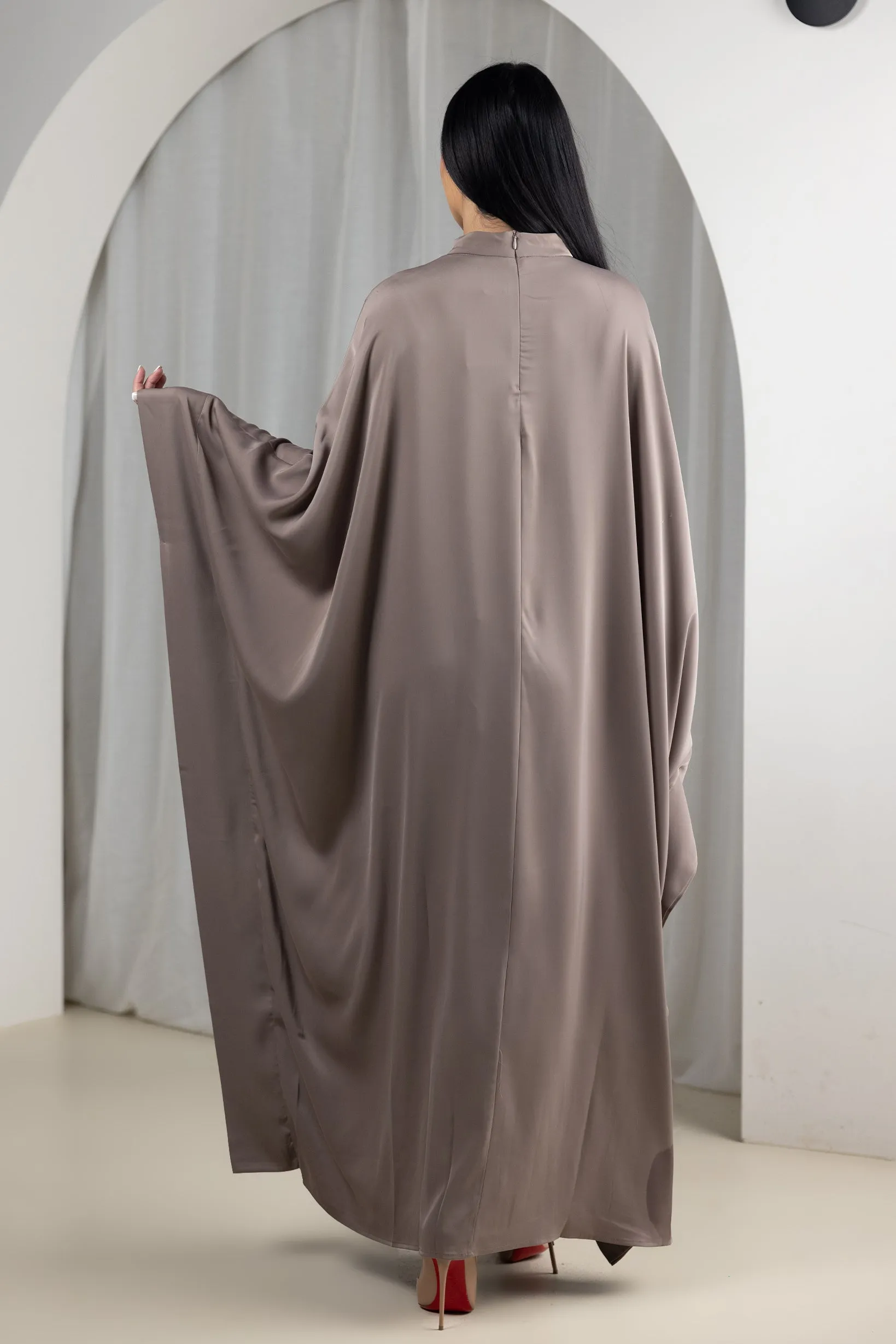 Eminent Satin Tie Back Kaftan