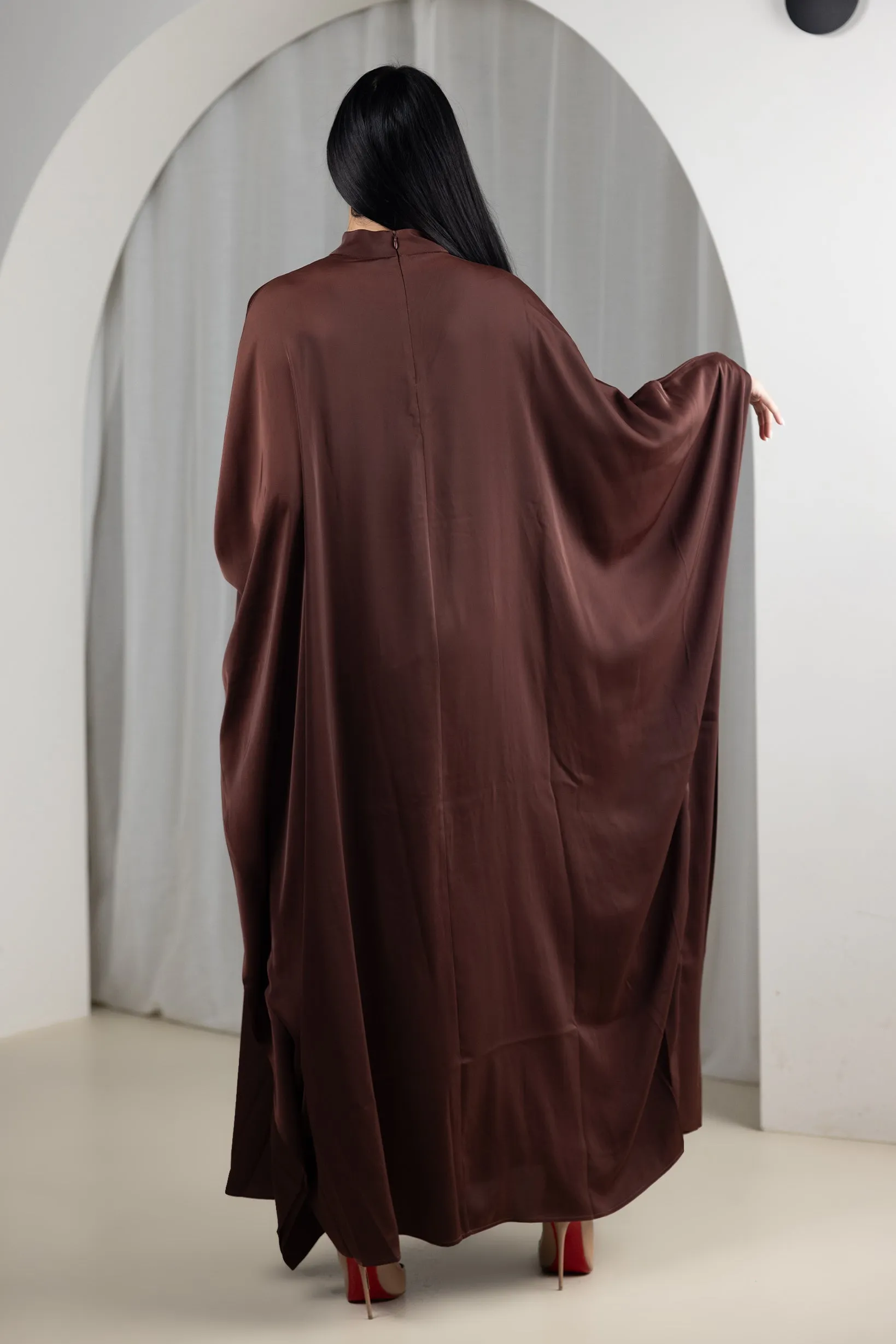 Eminent Satin Tie Back Kaftan