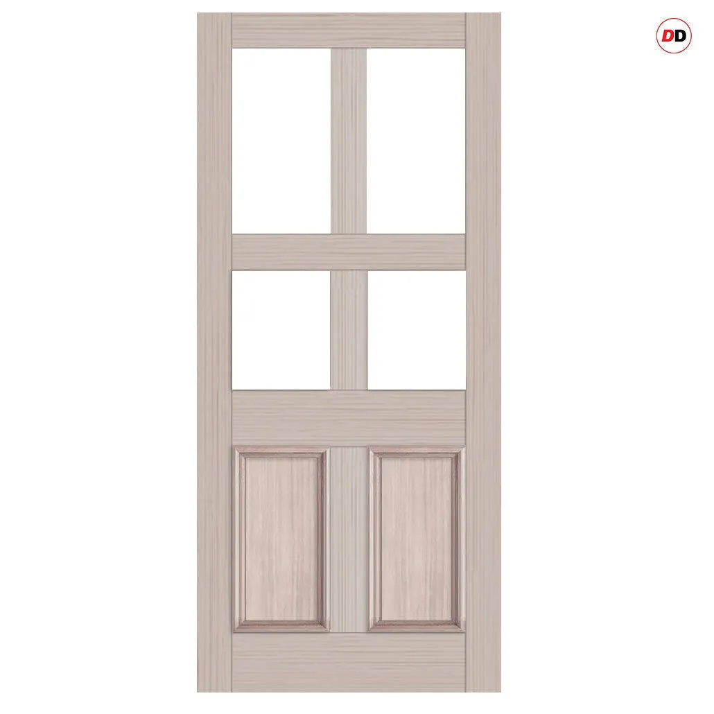 Exterior Ailsa Made to Measure Front Door - 57mm Thick - Six Colour Options - Toughened Double Glazing - 4 Pane