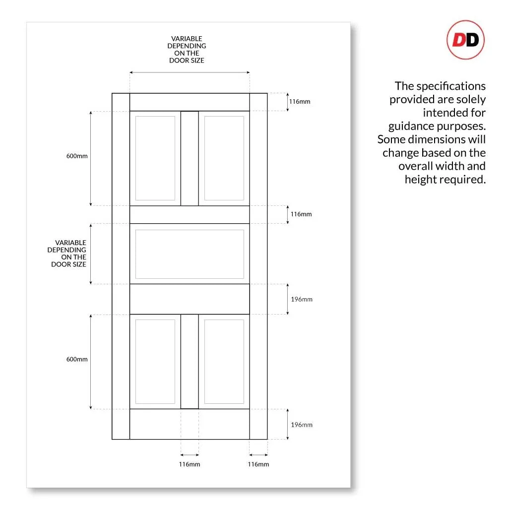 Exterior Arran Made to Measure Front Door - 45mm Thick - Six Colour Options - Toughened Double Glazing - 2 Pane