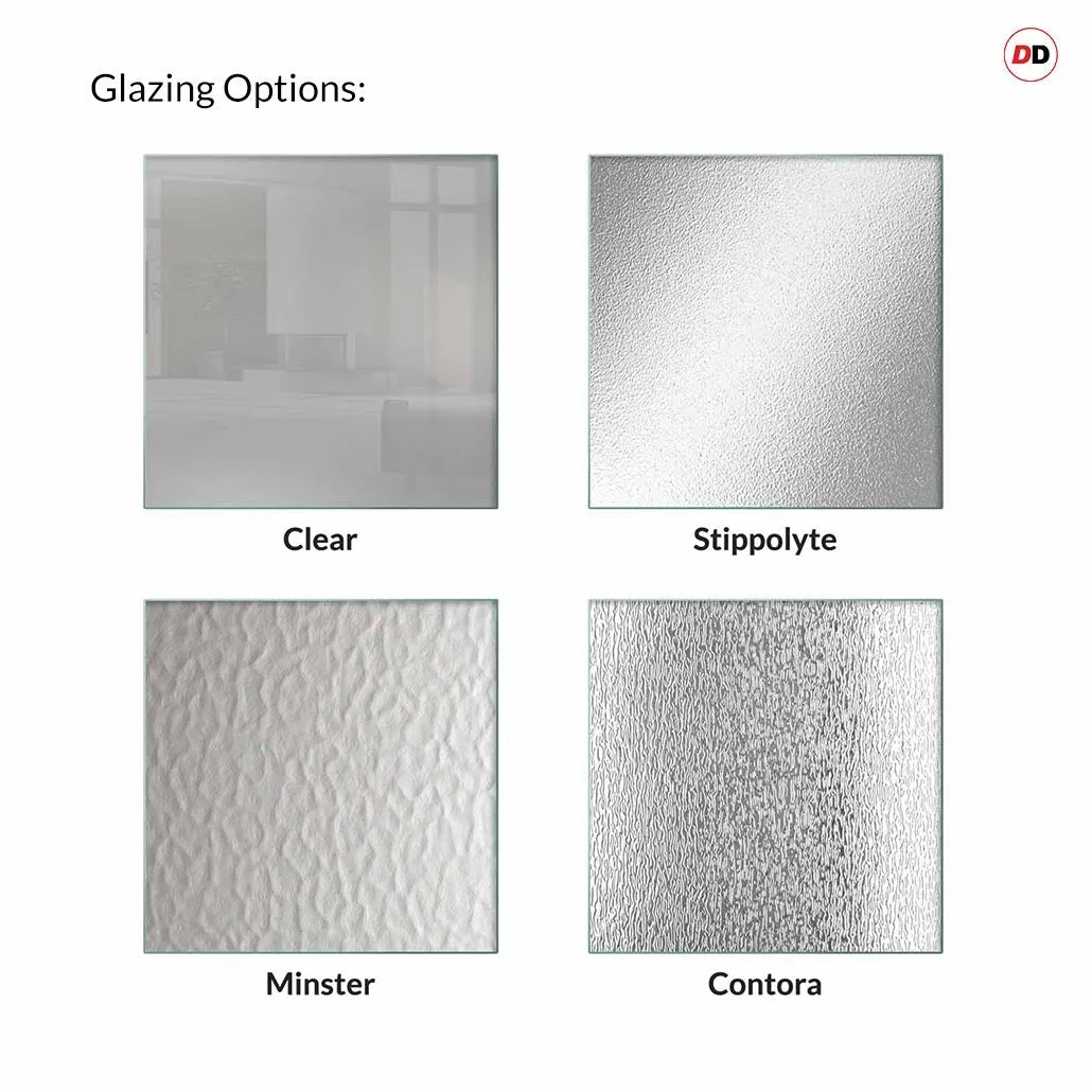 Exterior Colonial Made to Measure Front Door - 57mm Thick - Six Colour Options - Toughened Double Glazing - 2 Pane 4 Panel