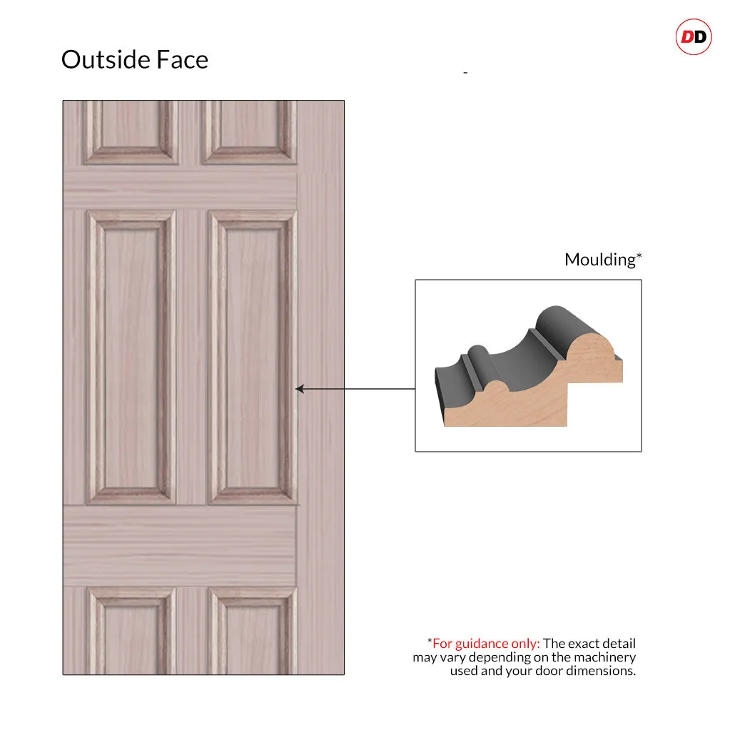 Exterior Georgian Blackwell 9 Panel Made to Measure Front Door - 57mm Thick - Six Colour Options
