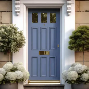 Exterior Georgian Blackwell Made to Measure Front Door - 57mm Thick - Six Colour Options - Toughened Double Glazing - 3 Pane