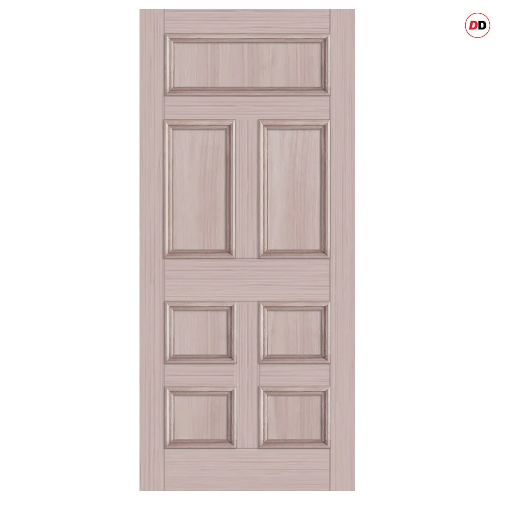 Exterior Victorian Bronte Made to Measure 7 Panel Front Door - 57mm Thick - Six Colour Options