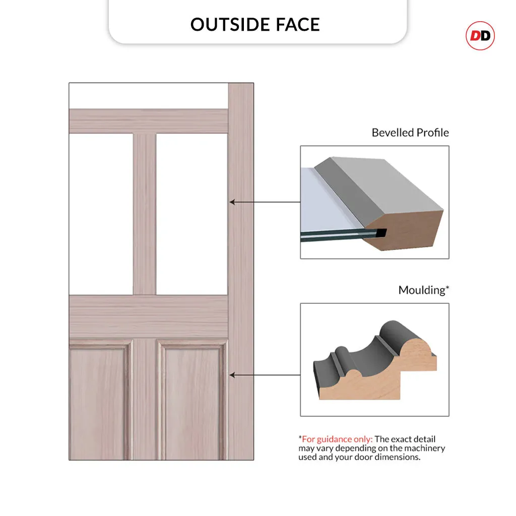 Exterior Victorian Nightingale Front Door with Single Sidelight - Customisable: Size, Colour, Glass and Sidelight Options