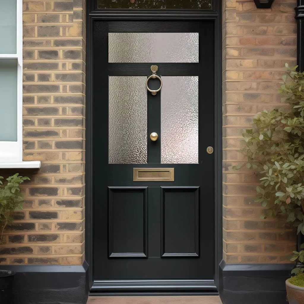Exterior Victorian Nightingale Made to Measure Front Door - 57mm Thick - Six Colour Options - Toughened Double Glazing - 3 Pane