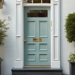 External Victorian Bronte Made to Measure Front Door - 57mm Thick - Six Colour Options - Toughened Double Glazing - 1 Pane