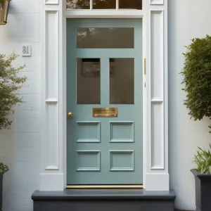External Victorian Bronte Made to Measure Front Door - 57mm Thick - Six Colour Options - Toughened Double Glazing 3 Pane
