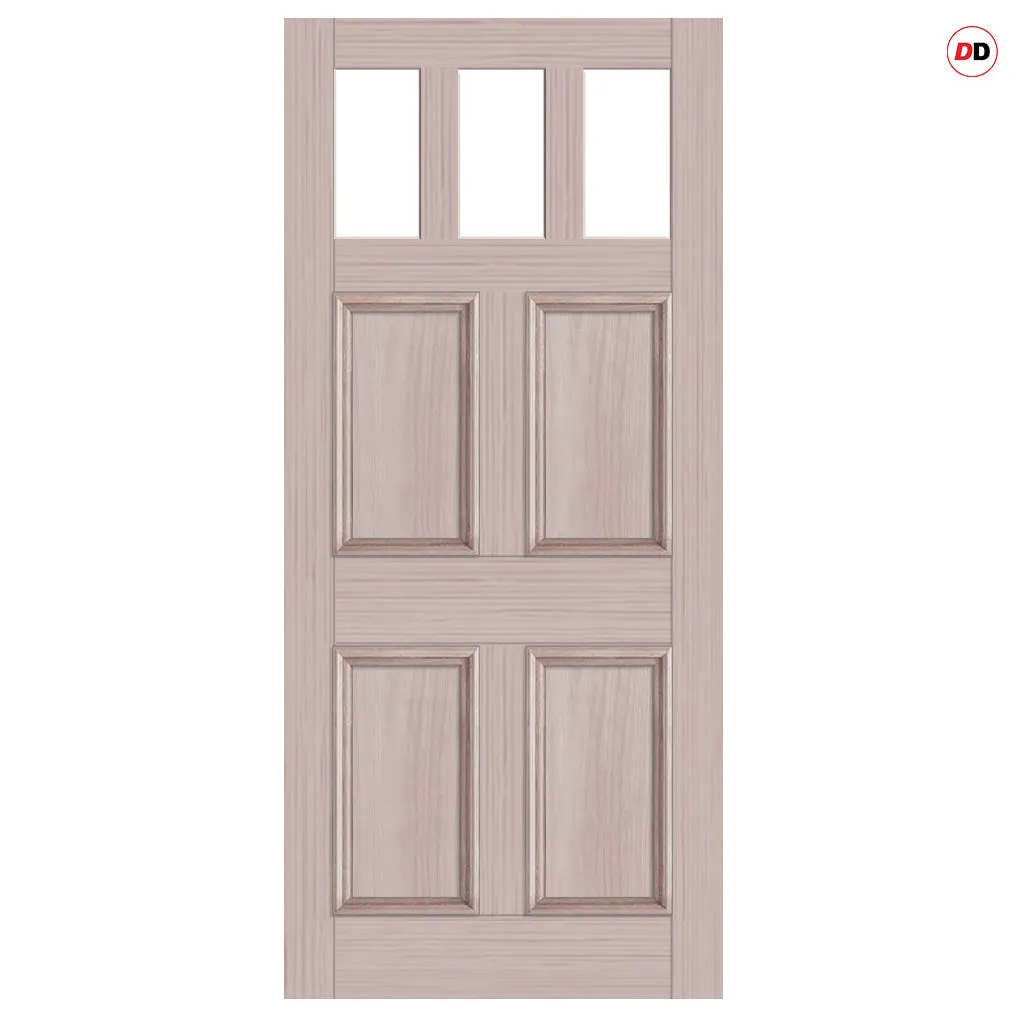 External Victorian Gaskell Made to Measure Front Door - 57mm Thick - Six Colour Options - Toughened Double Glazing - 3 Pane