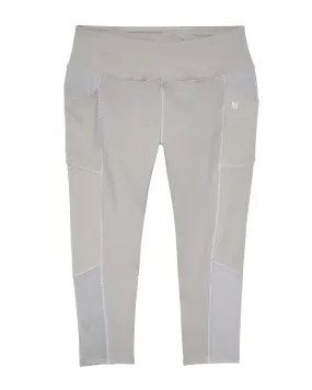 Fairfield Capri Tights with Mesh Details | Light Grey