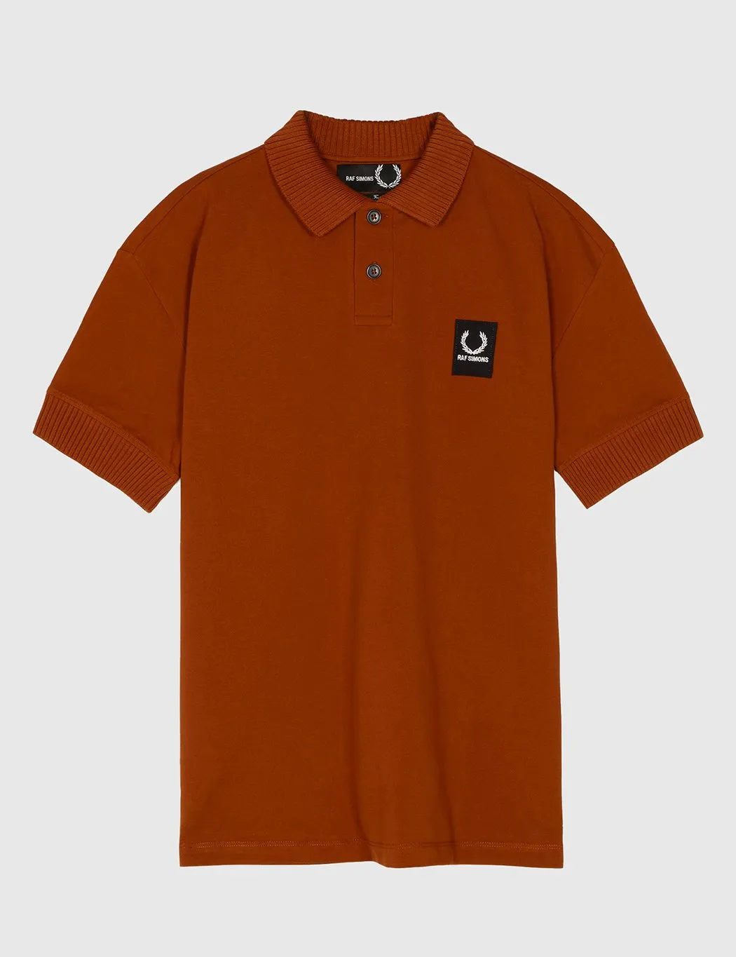 Fred Perry x Raf Simons Short Sleeve Rib Pique Shirt - Brass