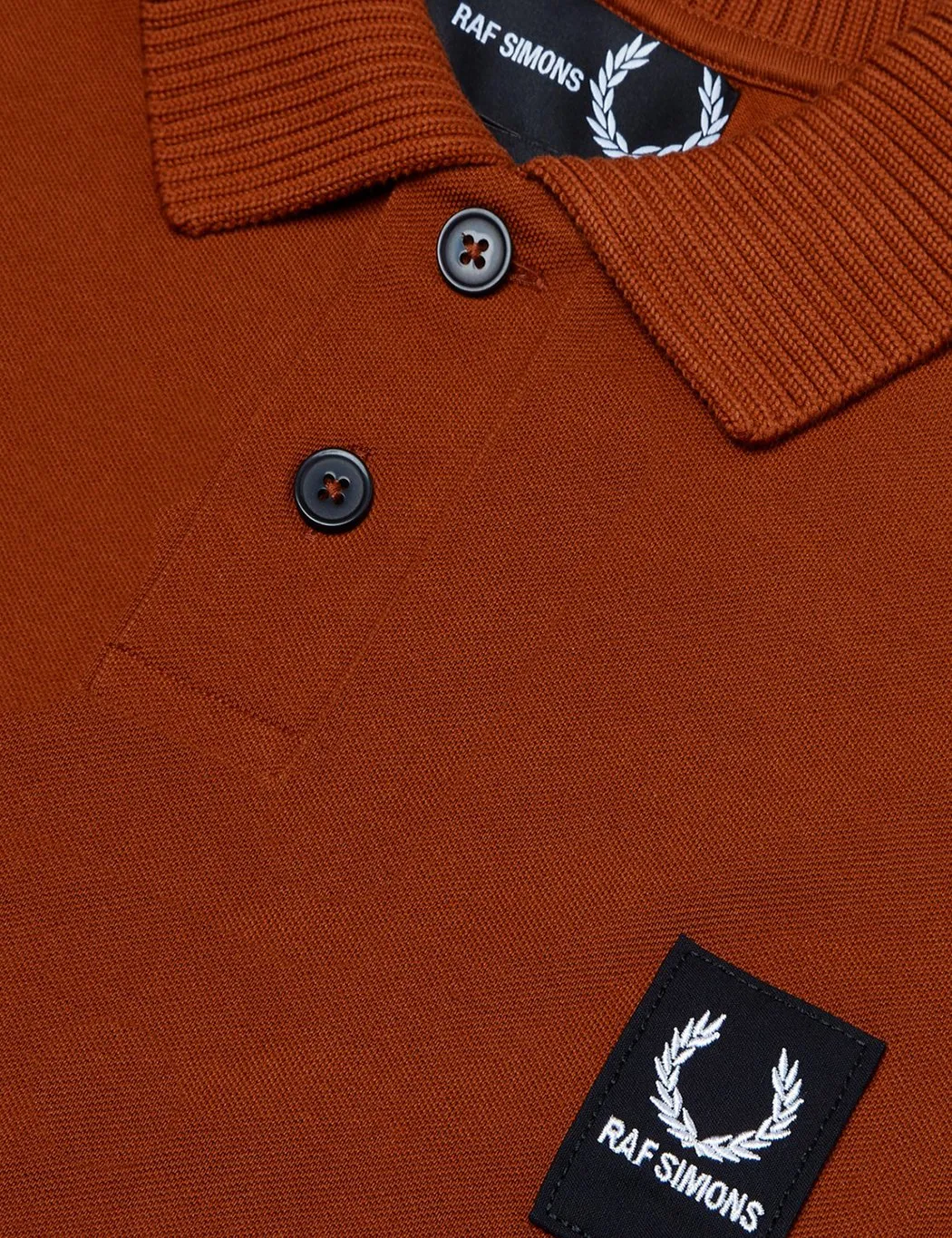 Fred Perry x Raf Simons Short Sleeve Rib Pique Shirt - Brass