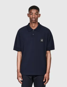 Fred Perry x Raf Simons Short Sleeve Rib Pique Shirt - Dark Navy