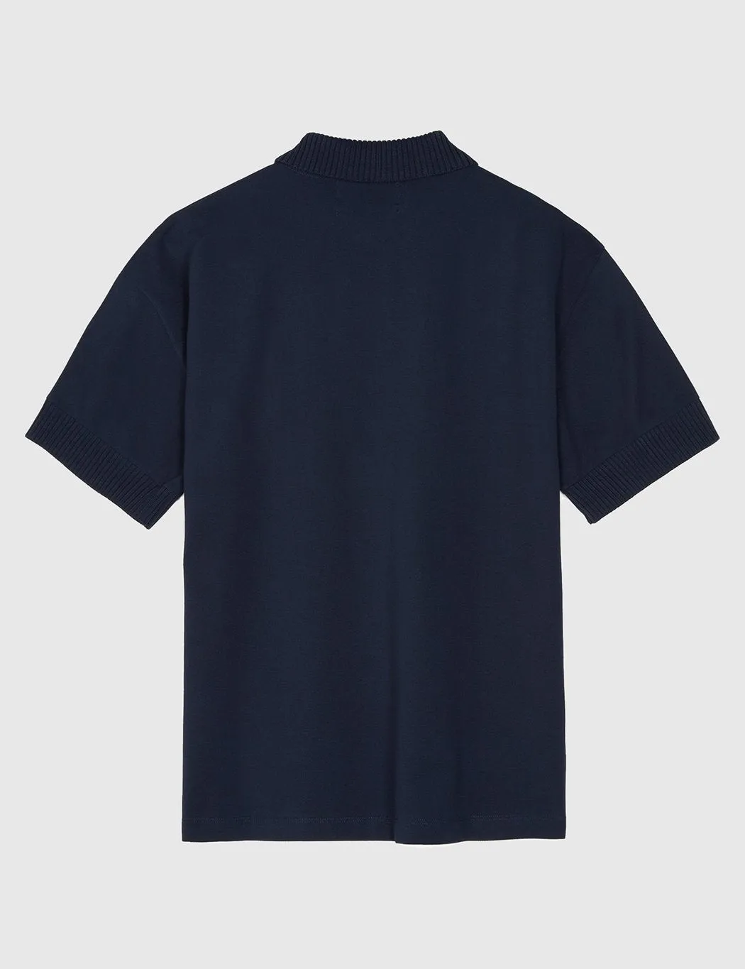 Fred Perry x Raf Simons Short Sleeve Rib Pique Shirt - Dark Navy