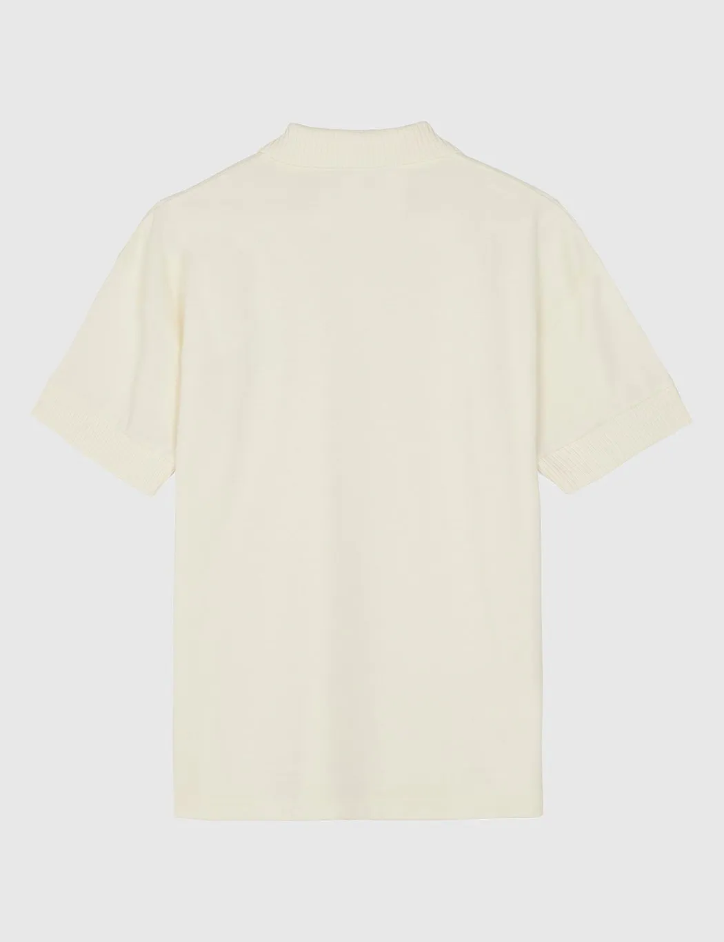 Fred Perry x Raf Simons Short Sleeve Rib Pique Shirt - Ecru