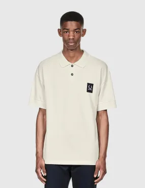 Fred Perry x Raf Simons Short Sleeve Rib Pique Shirt - Ecru
